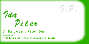 ida piler business card